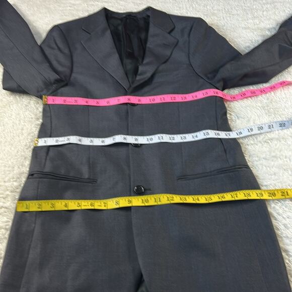 Naldini Italian hand tailored suit super 150 wool 30x28 Short - Picture 6 of 15